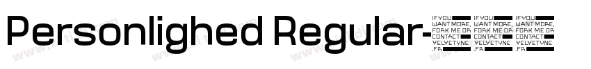 Personlighed Regular字体转换